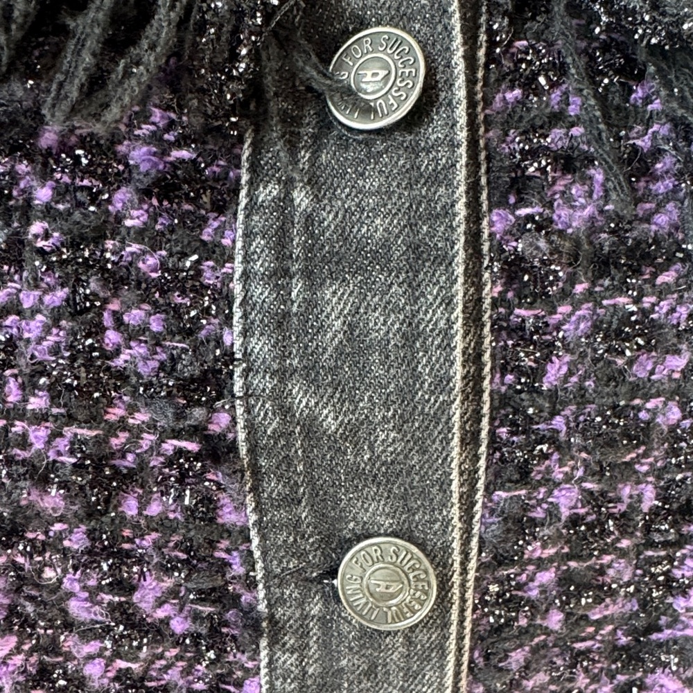 Diesel Black and Purple Tweed Dress - Picture 6 of 10